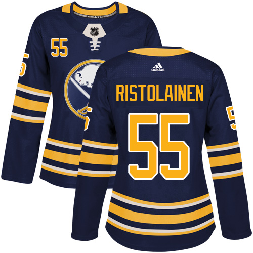 Adidas Buffalo Sabres #55 Rasmus Ristolainen Navy Blue Home Authentic Women Stitched NHL Jersey->women nhl jersey->Women Jersey